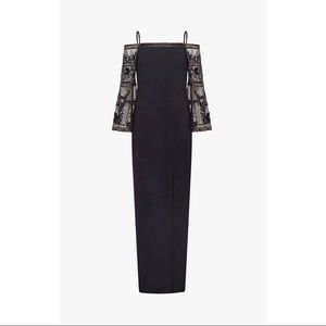 Adrianna Papell Beaded Bell Sleeve Gown Size 6